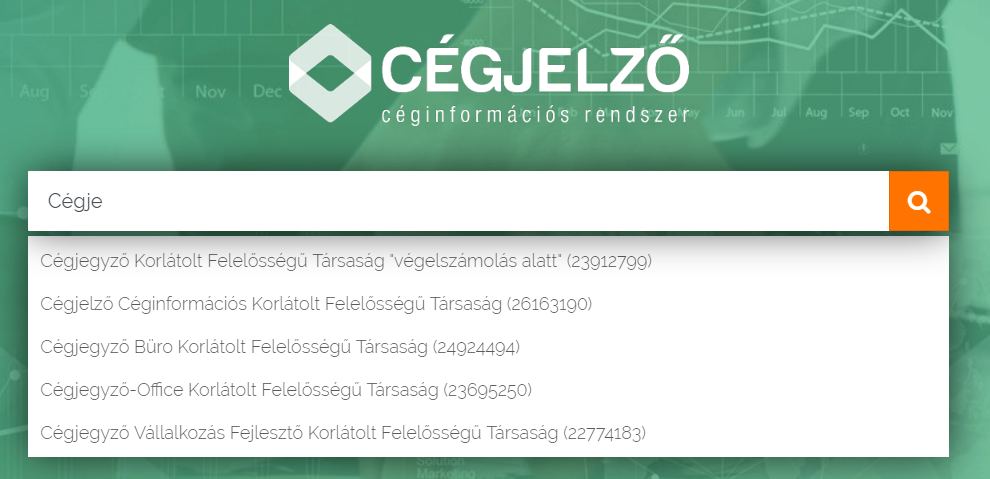 adószám ellenőrzés cégjelző autocomplete