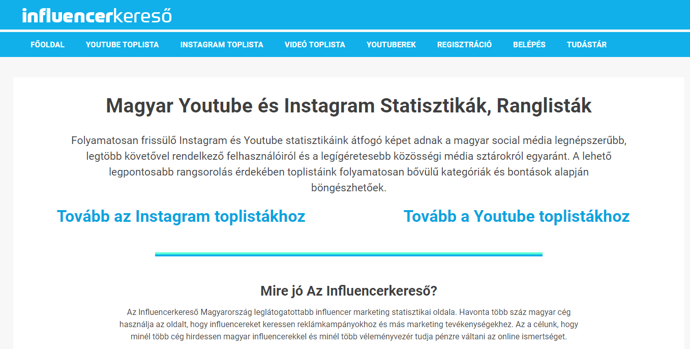 Influencerkereső